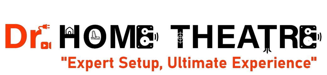 dr home theatre logo design by sri hayavadhana for audio video brand