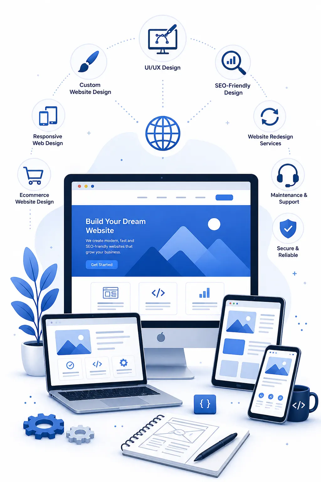 modern web design services for responsive and seo optimized business websites