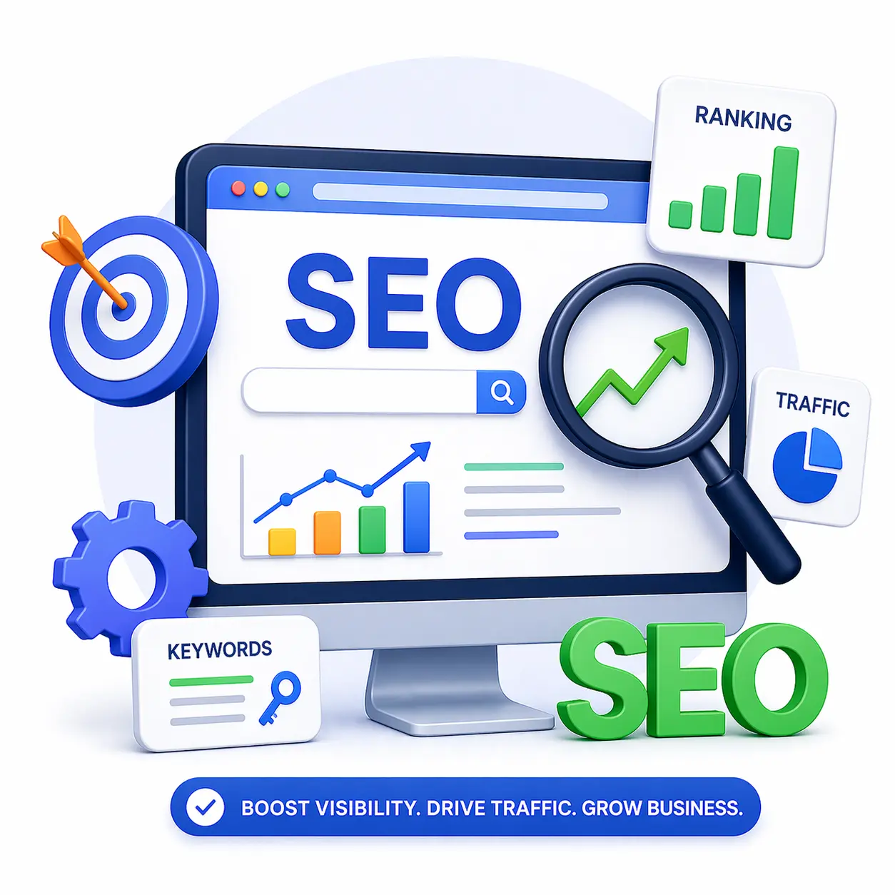 seo services for improving website ranking traffic and online visibility on google