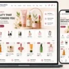 beauty ecommerce website project by sri hayavadhana featuring skincare and cosmetic store design