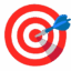 target icon for web design strategy and goal oriented website development