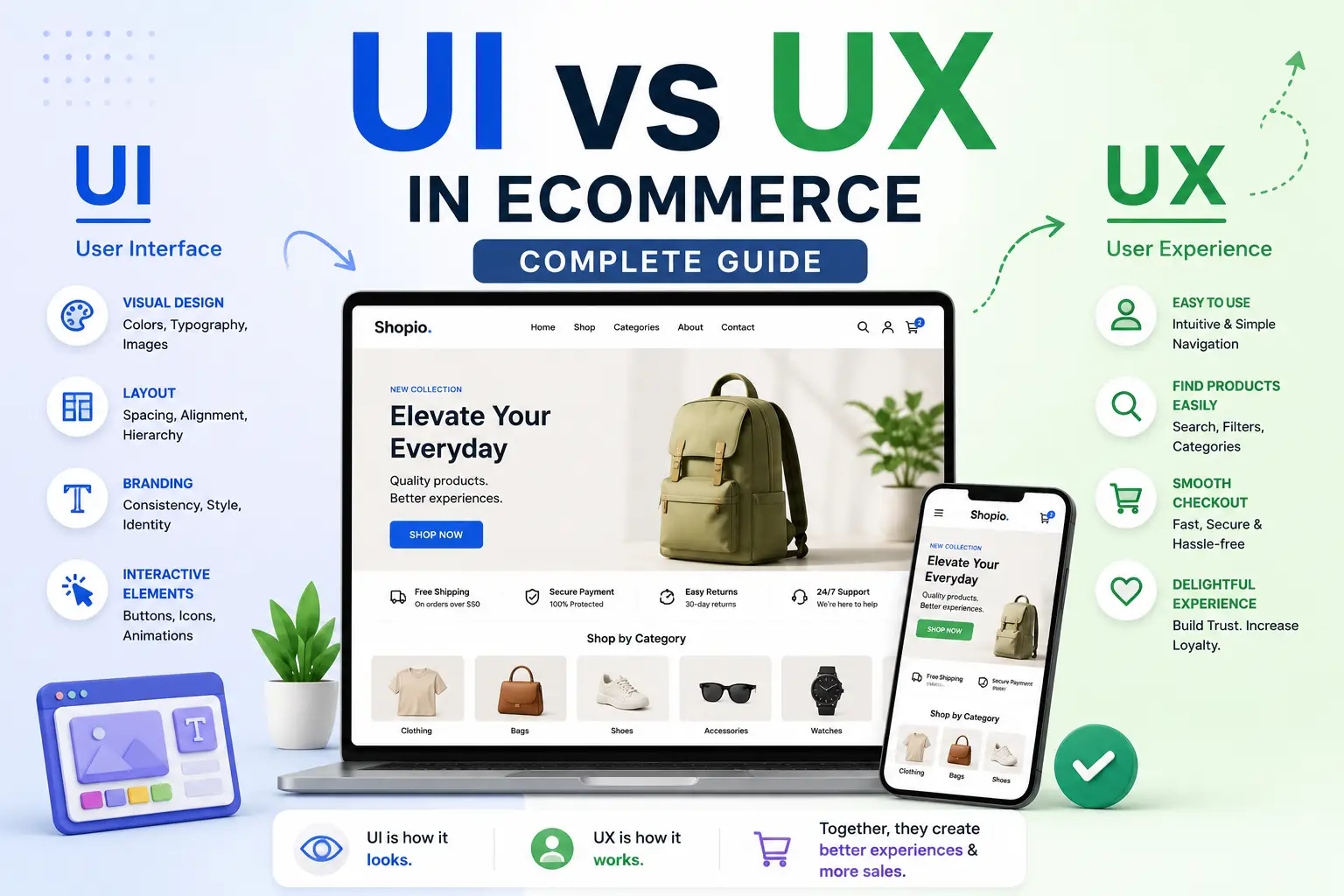 UI vs UX in ecommerce explained to understand the difference and how both impact online store performance and conversions in Coimbatore – Sri Hayavadhana