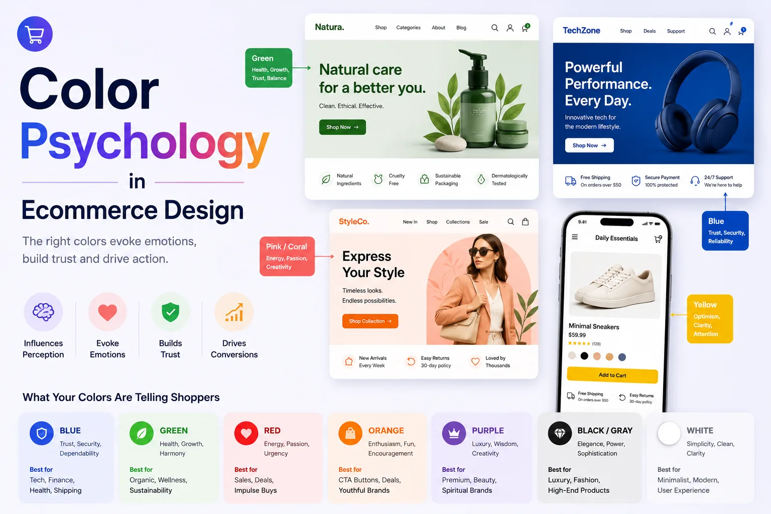 Color psychology in ecommerce design to influence buyer decisions and improve conversion rates in Coimbatore – Sri Hayavadhana