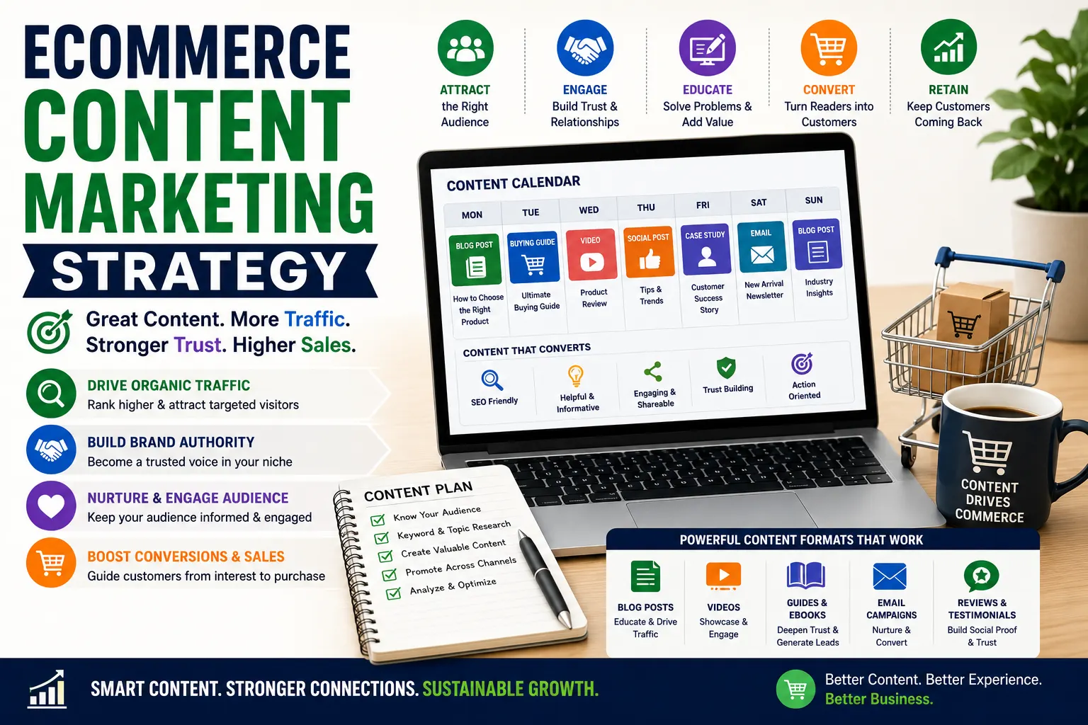 Ecommerce content marketing strategy to attract, engage and convert target audiences for online stores in Coimbatore – Sri Hayavadhana