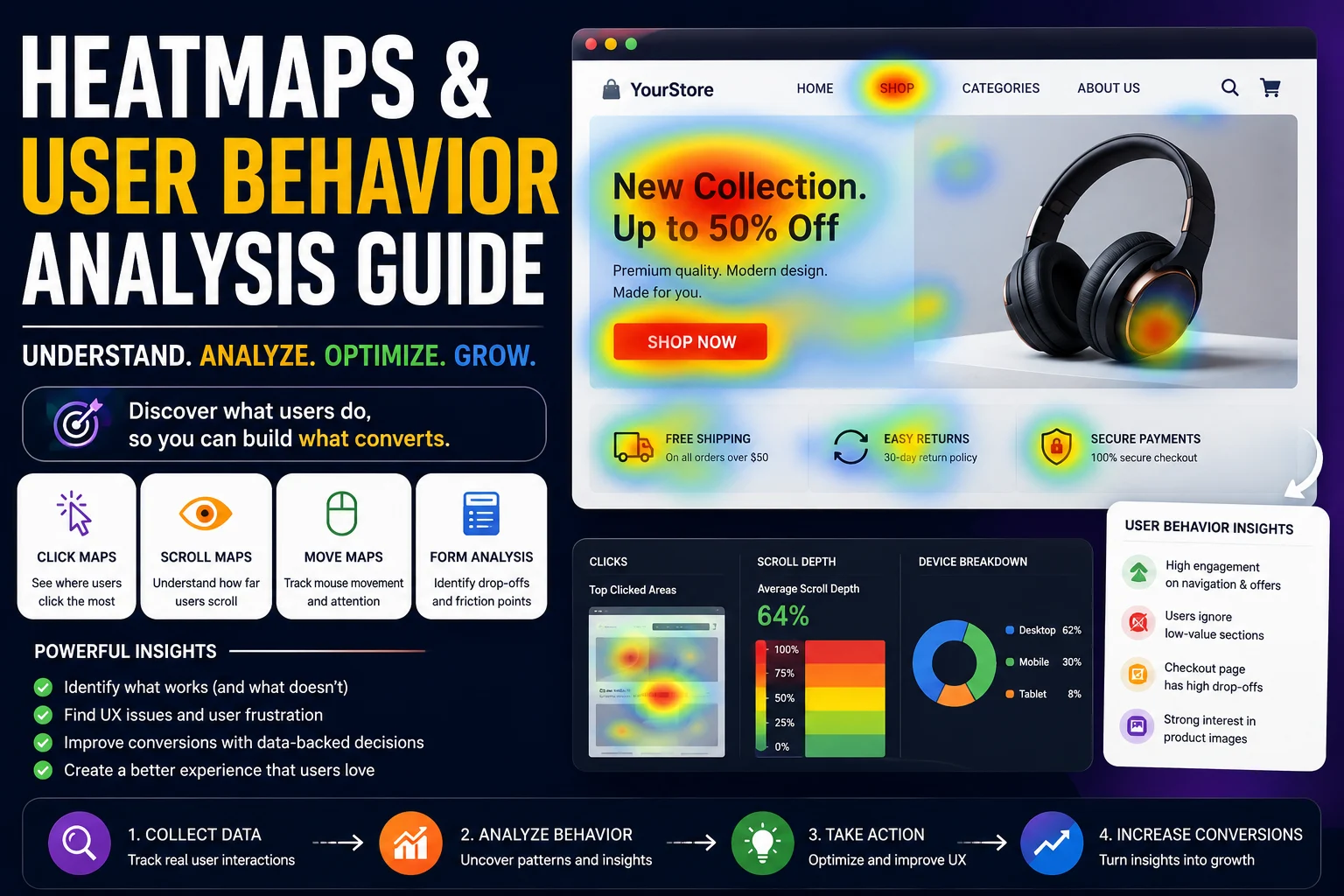 Heatmaps and user behaviour analysis guide to understand visitor interactions and optimize ecommerce website performance in Coimbatore – Sri Hayavadhana