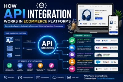 Guide on how API integration works in ecommerce to connect platforms and automate business operations in Coimbatore – Sri Hayavadhana