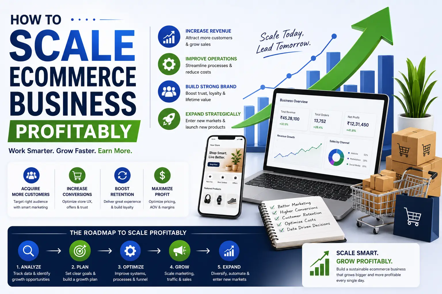 Guide on how to scale an ecommerce business profitably with proven growth strategies and revenue optimization in Coimbatore – Sri Hayavadhana