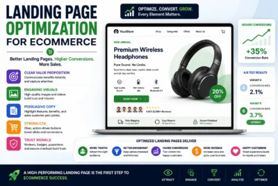 Landing page optimization for ecommerce to improve user experience, reduce bounce rates and increase conversions in Coimbatore – Sri Hayavadhana