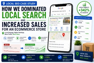 Local SEO case study showcasing how Sri Hayavadhana helped businesses improve local search rankings and drive foot traffic in Coimbatore
